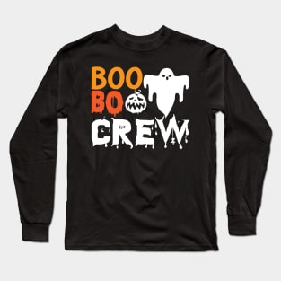 Boo Boo Crew Nurse Shirts Halloween Nurse Shirts for Women Long Sleeve T-Shirt